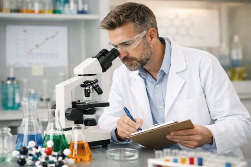 Empiryk - naukowiec w laboratorium